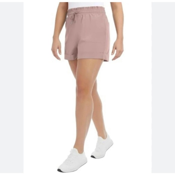 Danskin Women's Woven Paperbag Rolled Hem Shorts Plus Size XXL - Picture 2 of 13